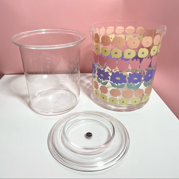 Vintage pastel retro floral ice bucket - Picture 2 of 6